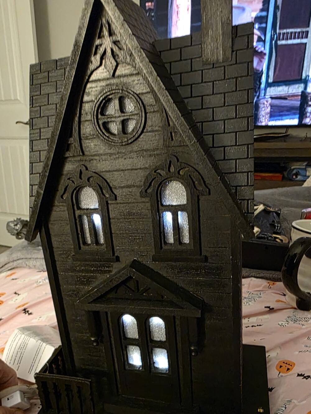 T.J.Maxx Black Gothic Haunted House LED Holiday Decor
